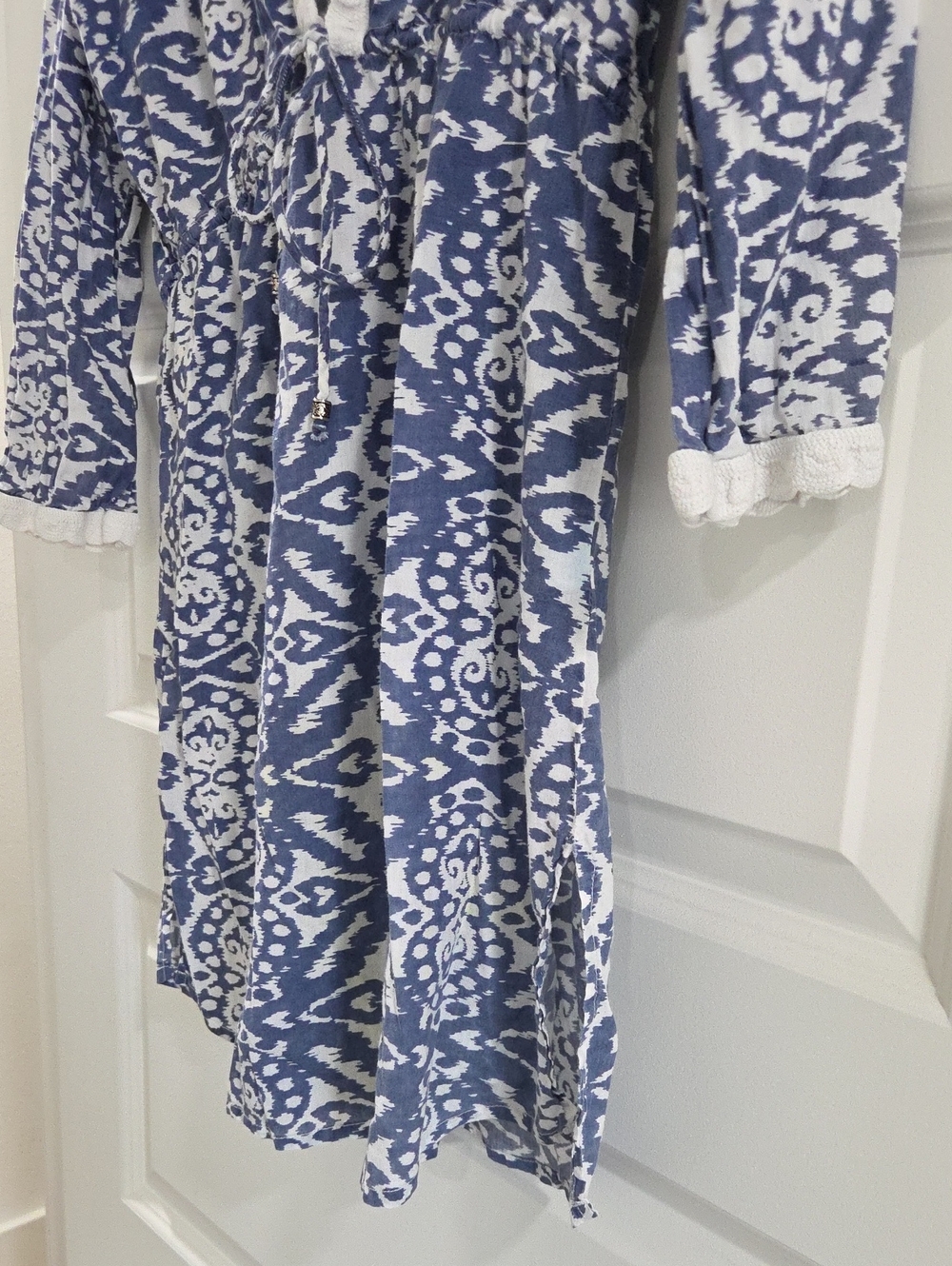 Tara Michelle 100% Cotton Printed V-Neck Swim Cover-Up - Picture 7 of 11
